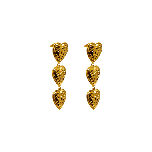 Aretes Mon Amour Triple Texture