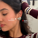Comprar Aretes Crumbled Heart Plata en Joyería Chabacano