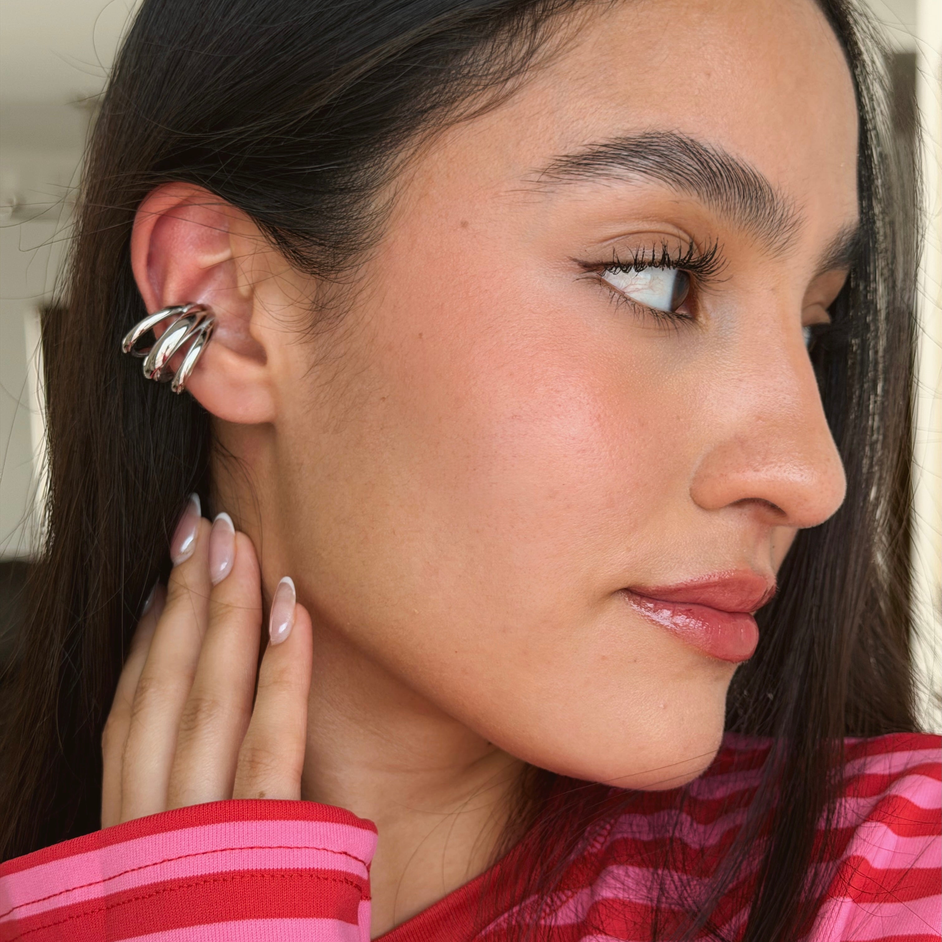 Comprar Ear Cuff Triple Plata en Joyería Chabacano