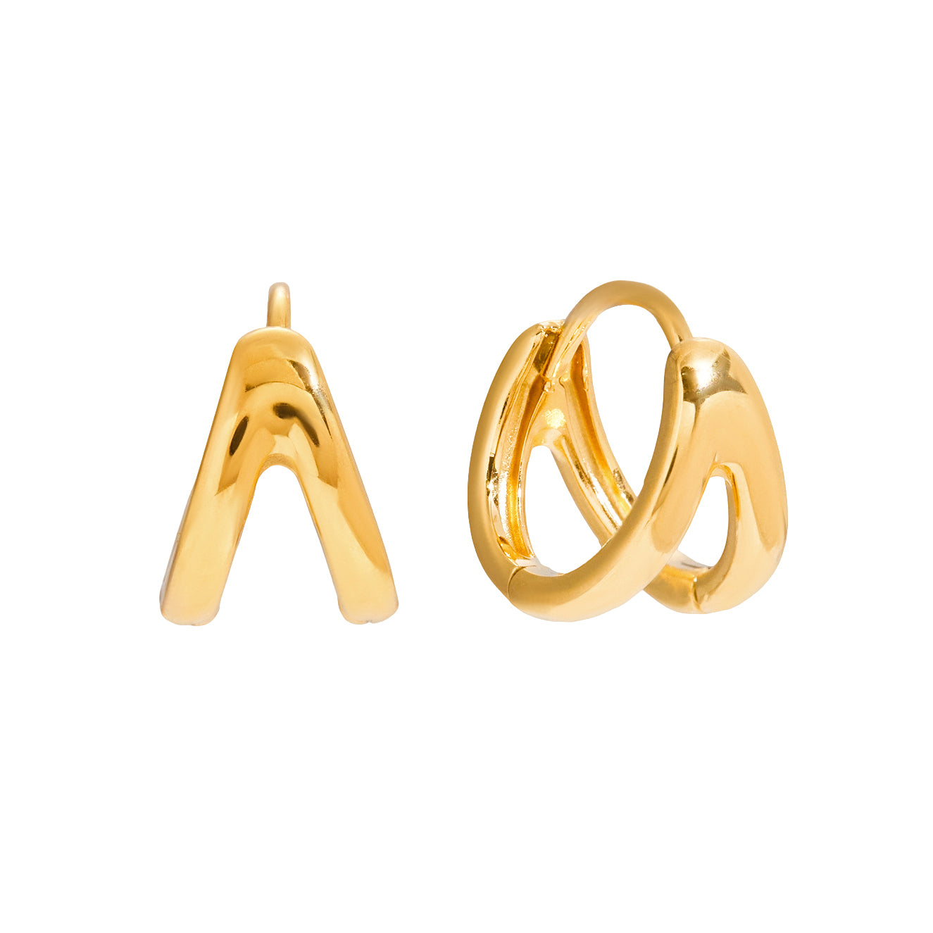 Comprar Aretes Rue Dorados en Joyería Chabacano