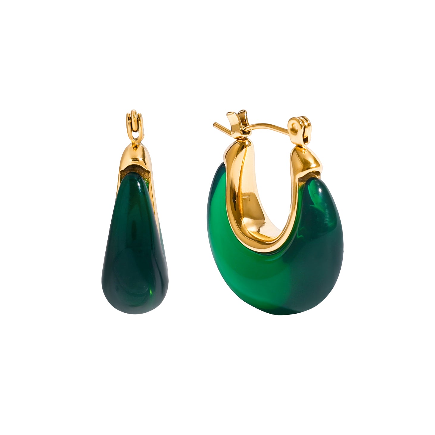 Comprar Aretes Hazel Verdes en Joyería Chabacano
