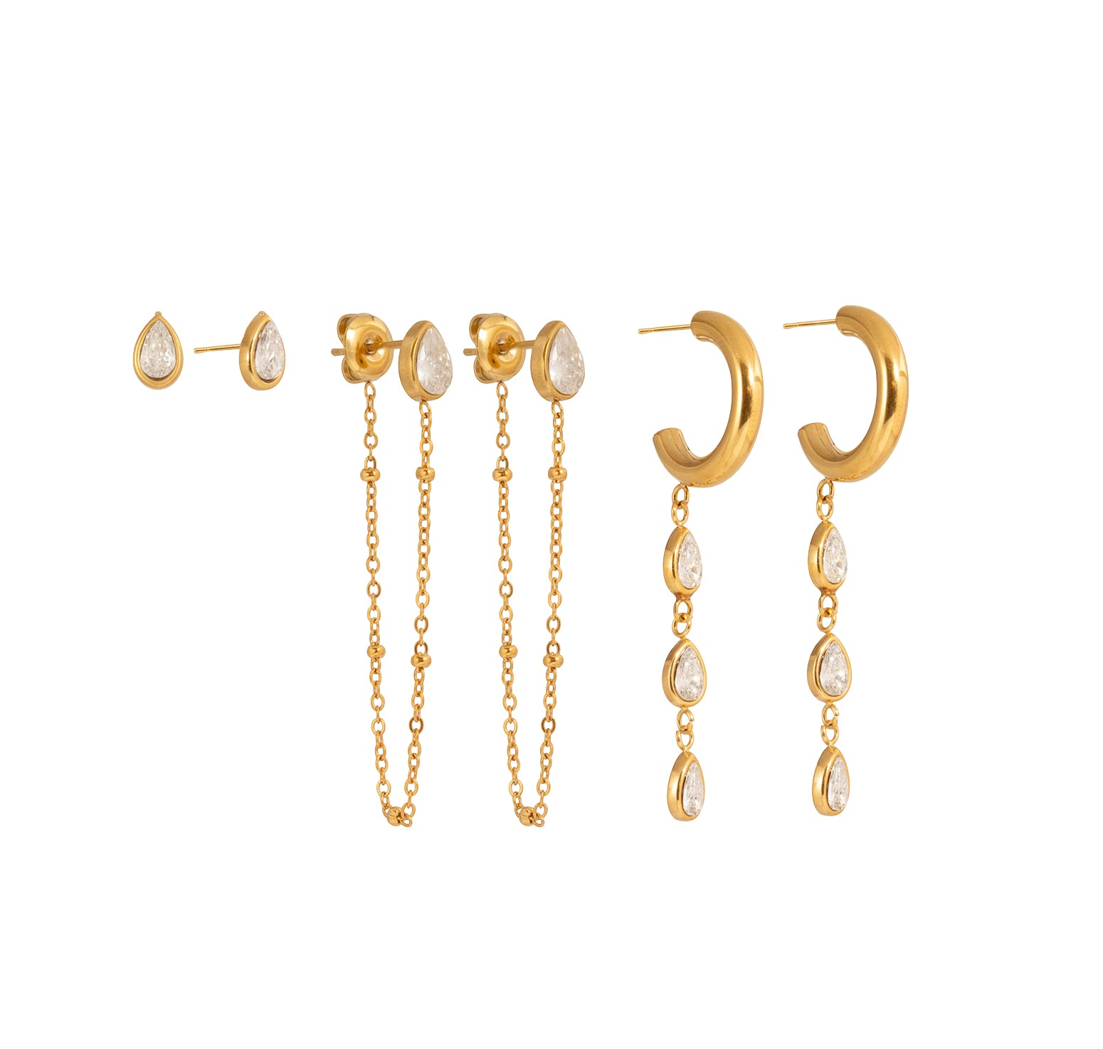 Comprar Set Aretes Lena en Joyería Chabacano