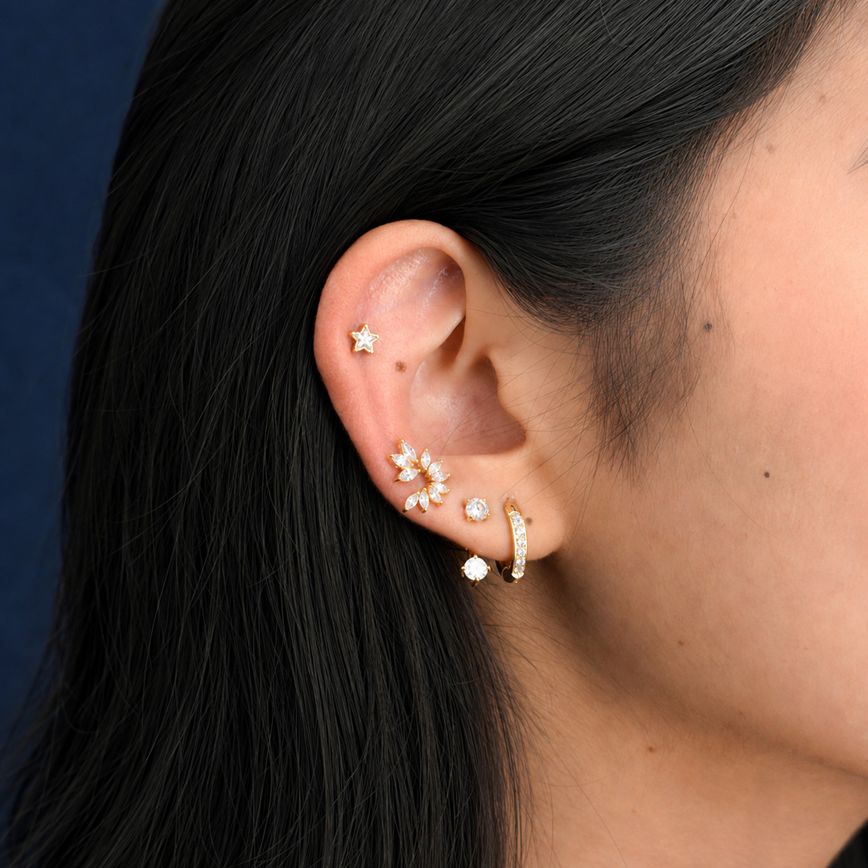 Comprar Set Aretes Parisia + Zirconia en Joyería Chabacano