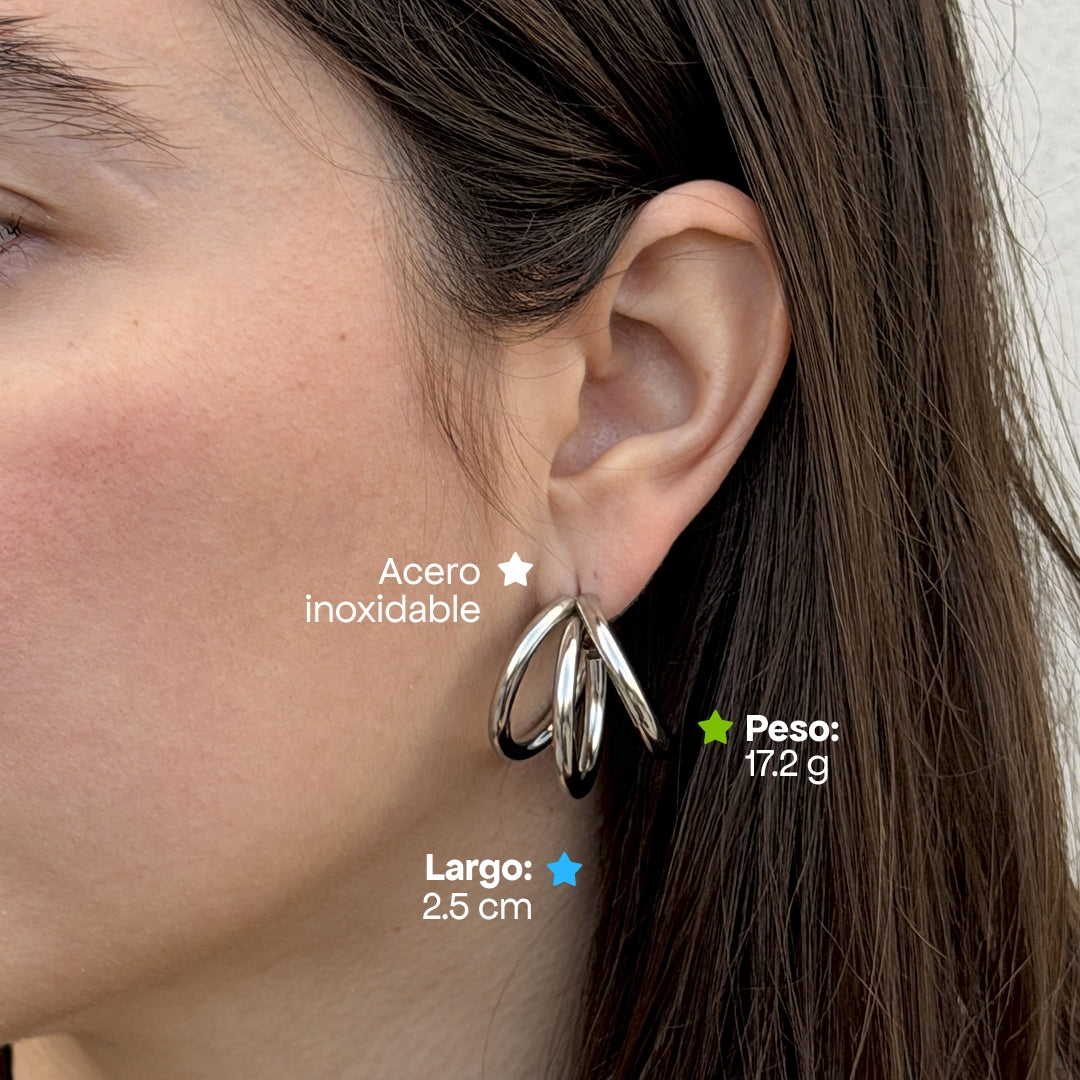 Comprar Aretes Sophia Plata en Joyería Chabacano