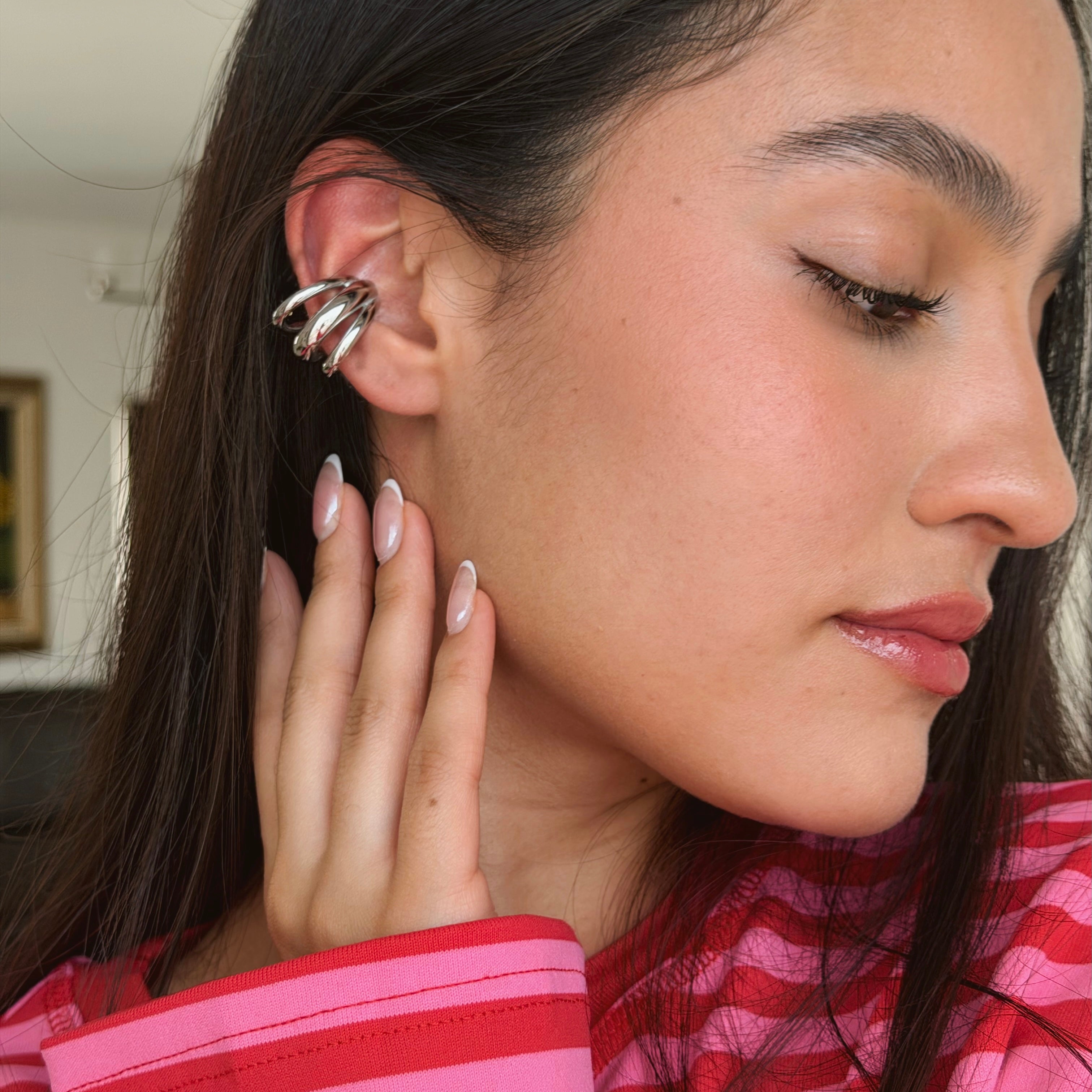 Comprar Ear Cuff Triple Plata en Joyería Chabacano