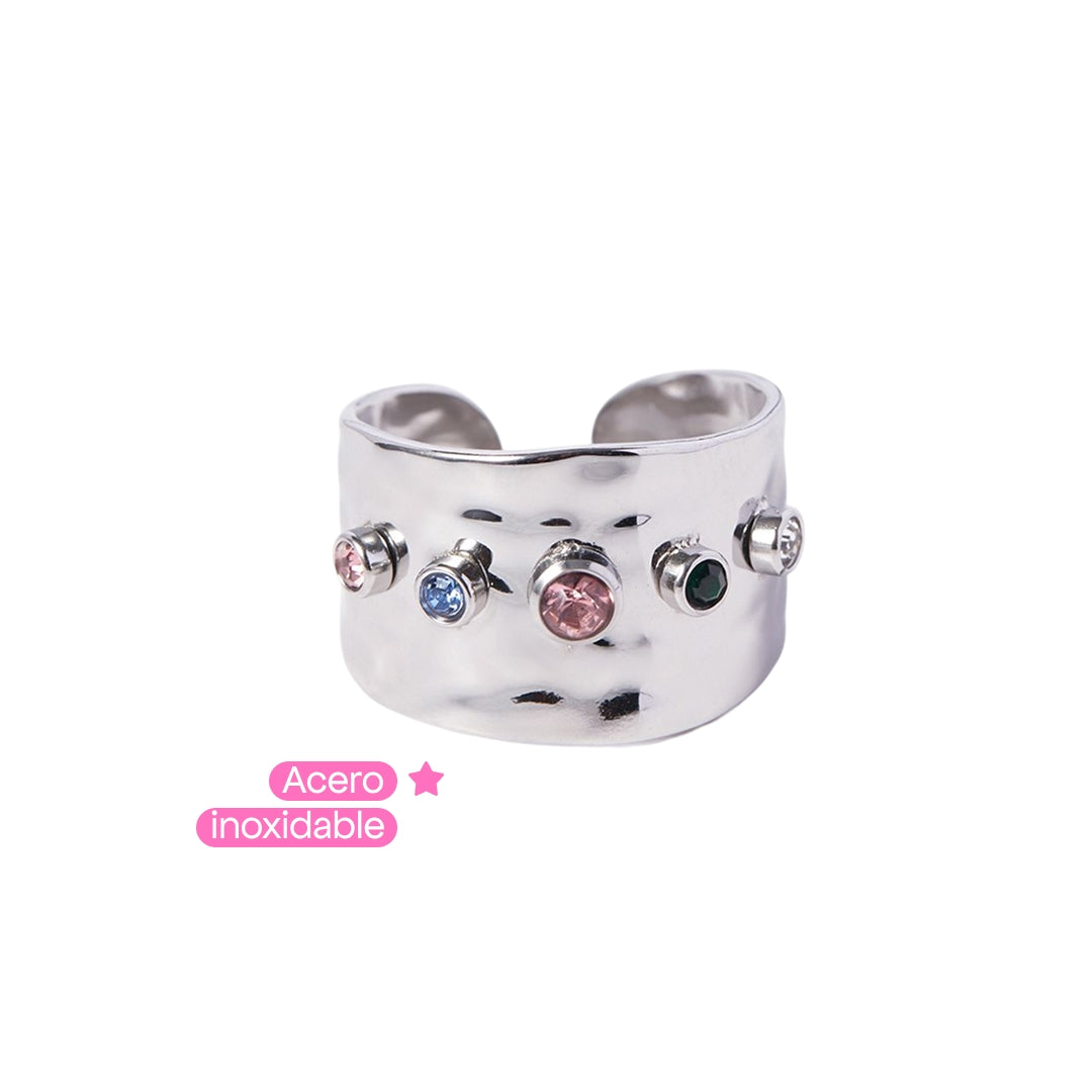 Comprar Anillo Ajustable Confetina Plata en Joyería Chabacano