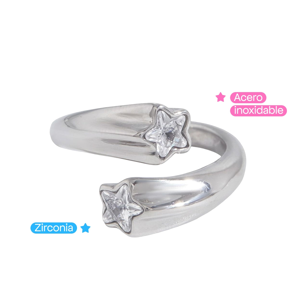 Comprar Anillo Ajustable Petra Plata en Joyería Chabacano