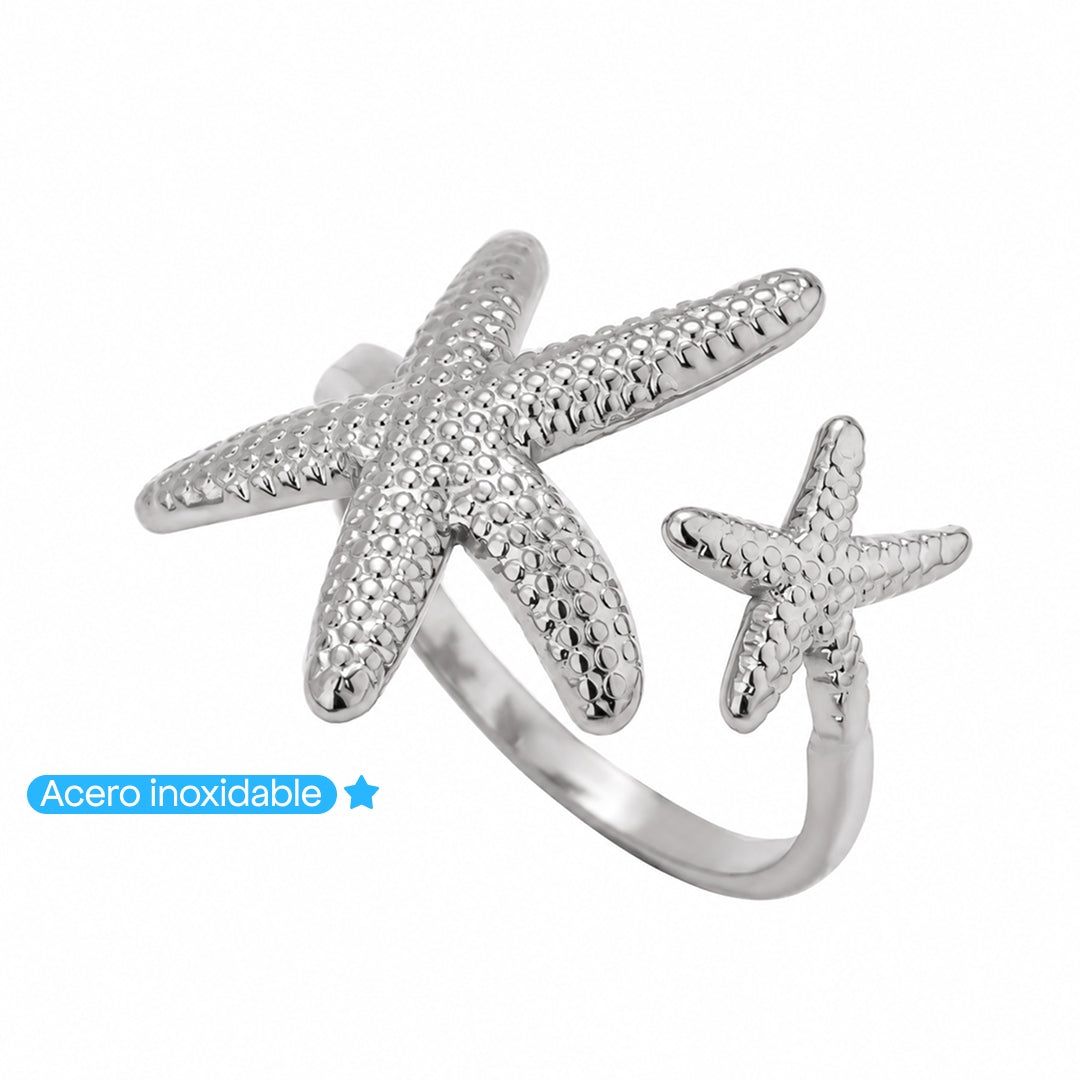 Comprar Anillo Ajustable Starfish Plata en Joyería Chabacano