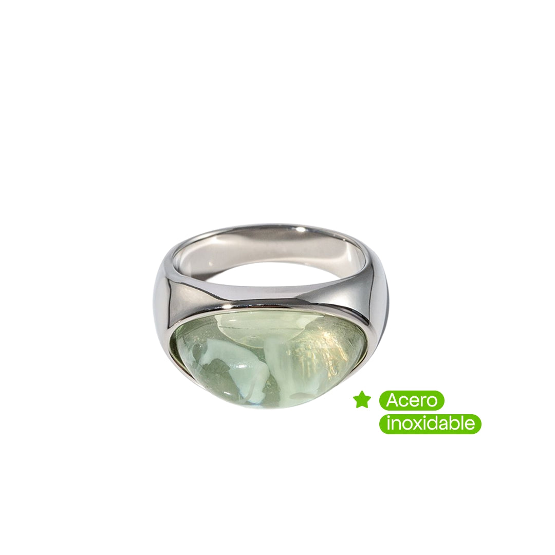 Comprar Anillo Esterlino Verde Plata en Joyería Chabacano