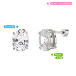 Comprar Aretes Danna Plata + Zirconia en Joyería Chabacano
