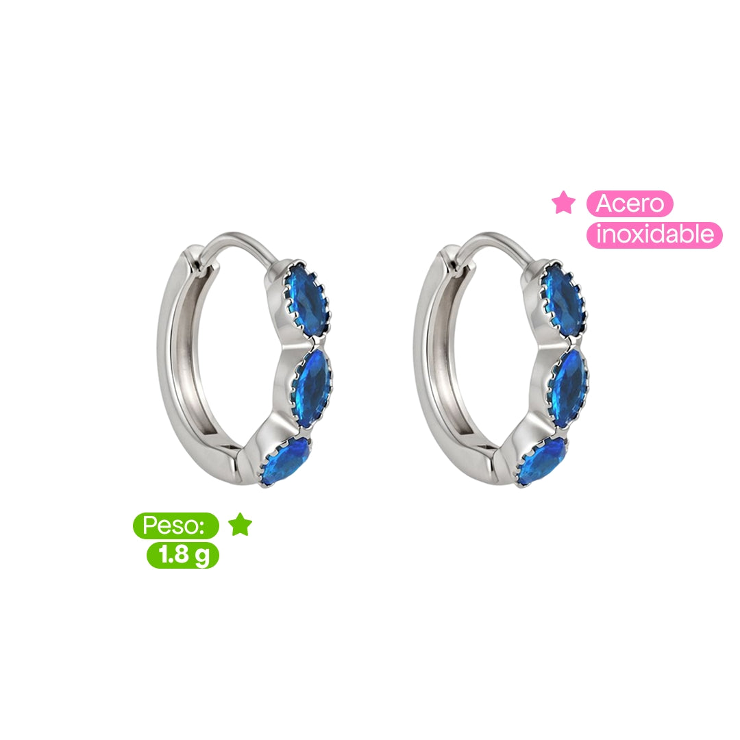 Comprar Aretes Denim Plata en Joyería Chabacano