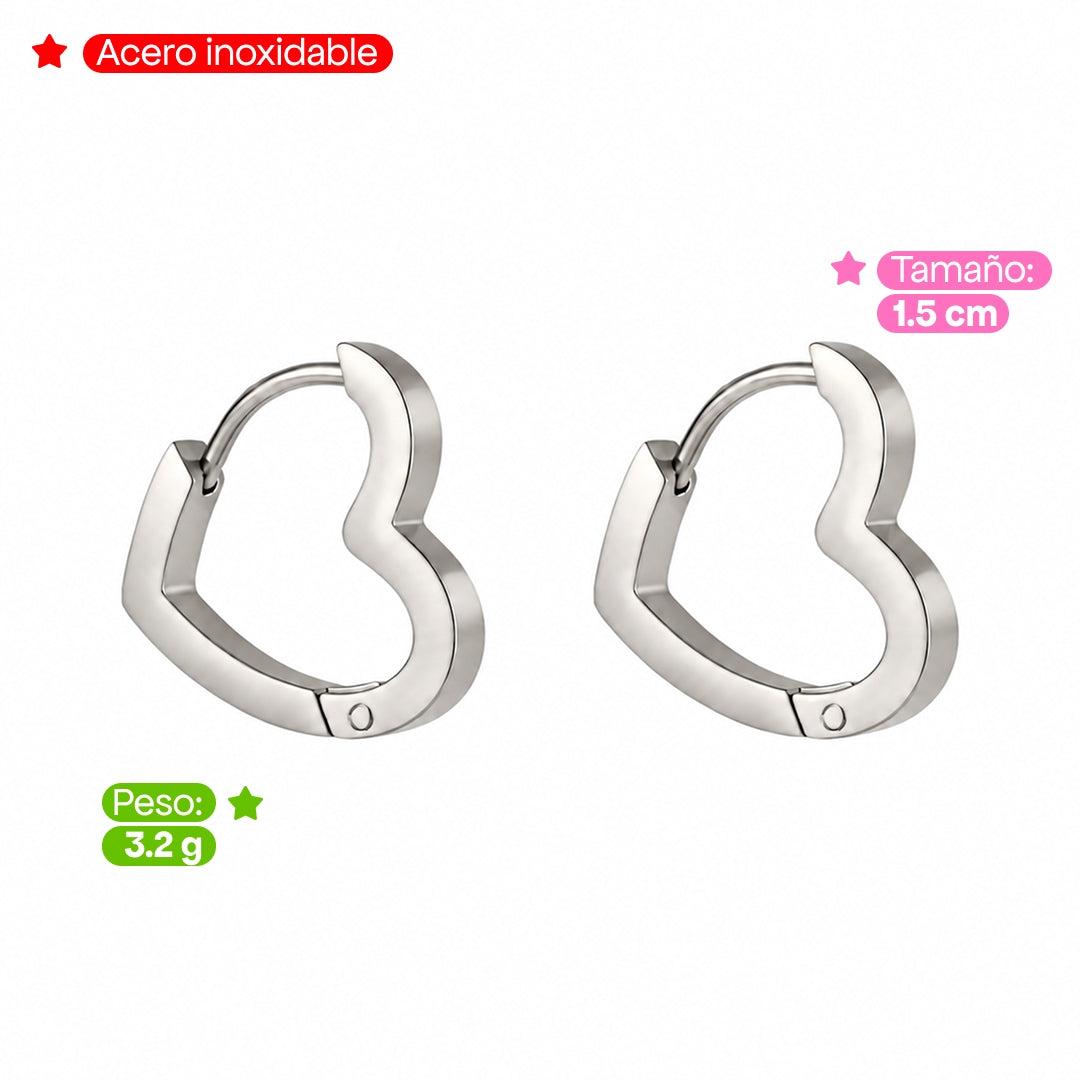 Comprar Aretes Lisa Plata en Joyería Chabacano