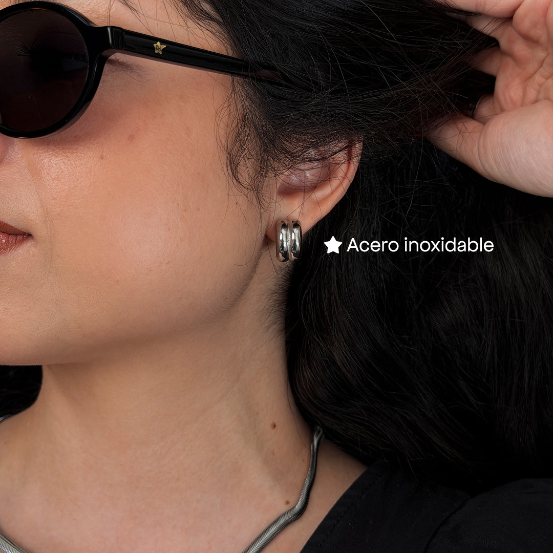 Comprar Aretes Lyn Plata en Joyería Chabacano