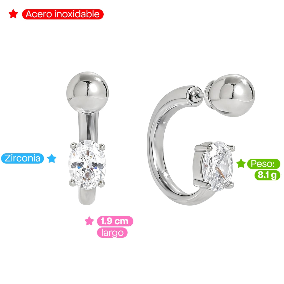 Comprar Aretes Mercy Plata en Joyería Chabacano