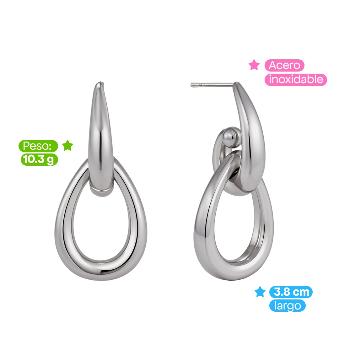 Comprar Aretes Ocre Plata en Joyería Chabacano