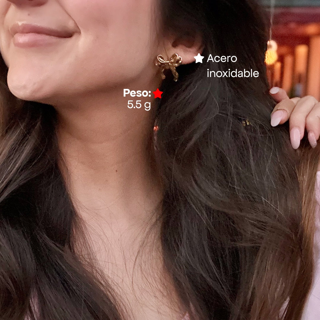 Comprar Aretes Ribbon Classy en Joyería Chabacano