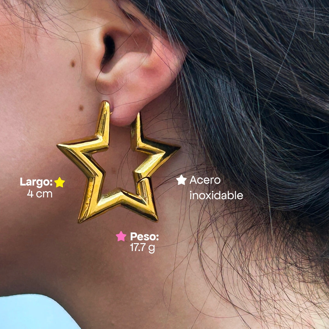 Comprar Aretes Star en Joyería Chabacano
