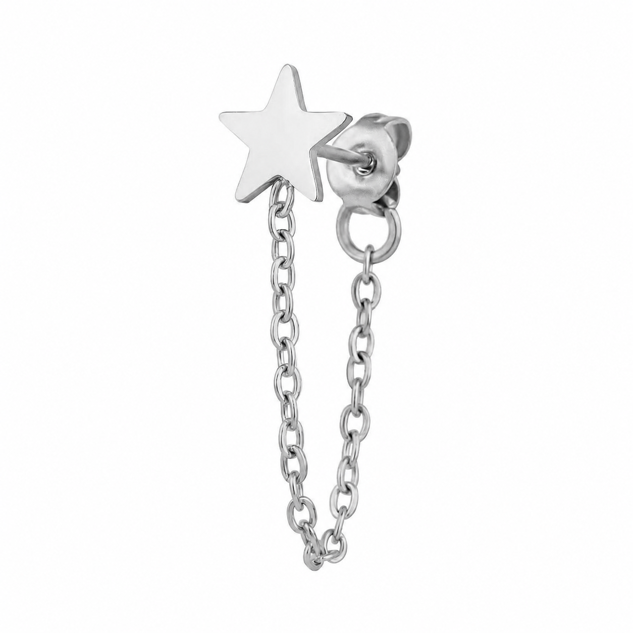 Comprar Arete Estrella Plata en Joyería Chabacano