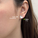 Comprar Aretes Corazon Plata en Joyería Chabacano