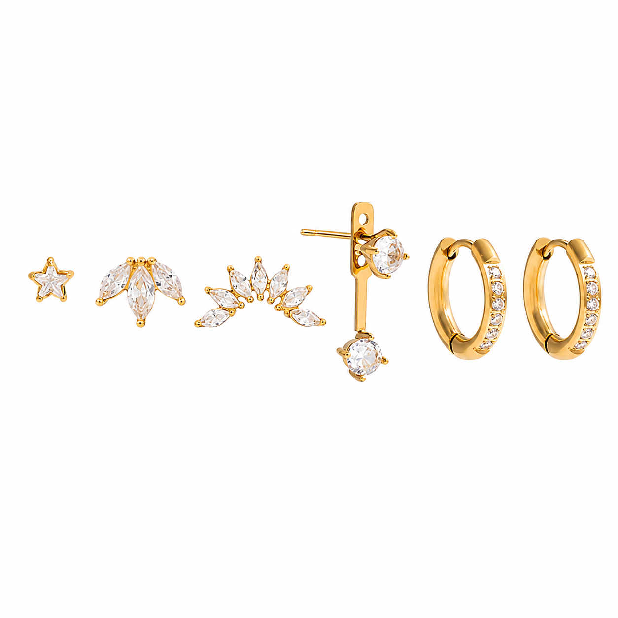 Comprar Set Aretes Parisia + Zirconia en Joyería Chabacano