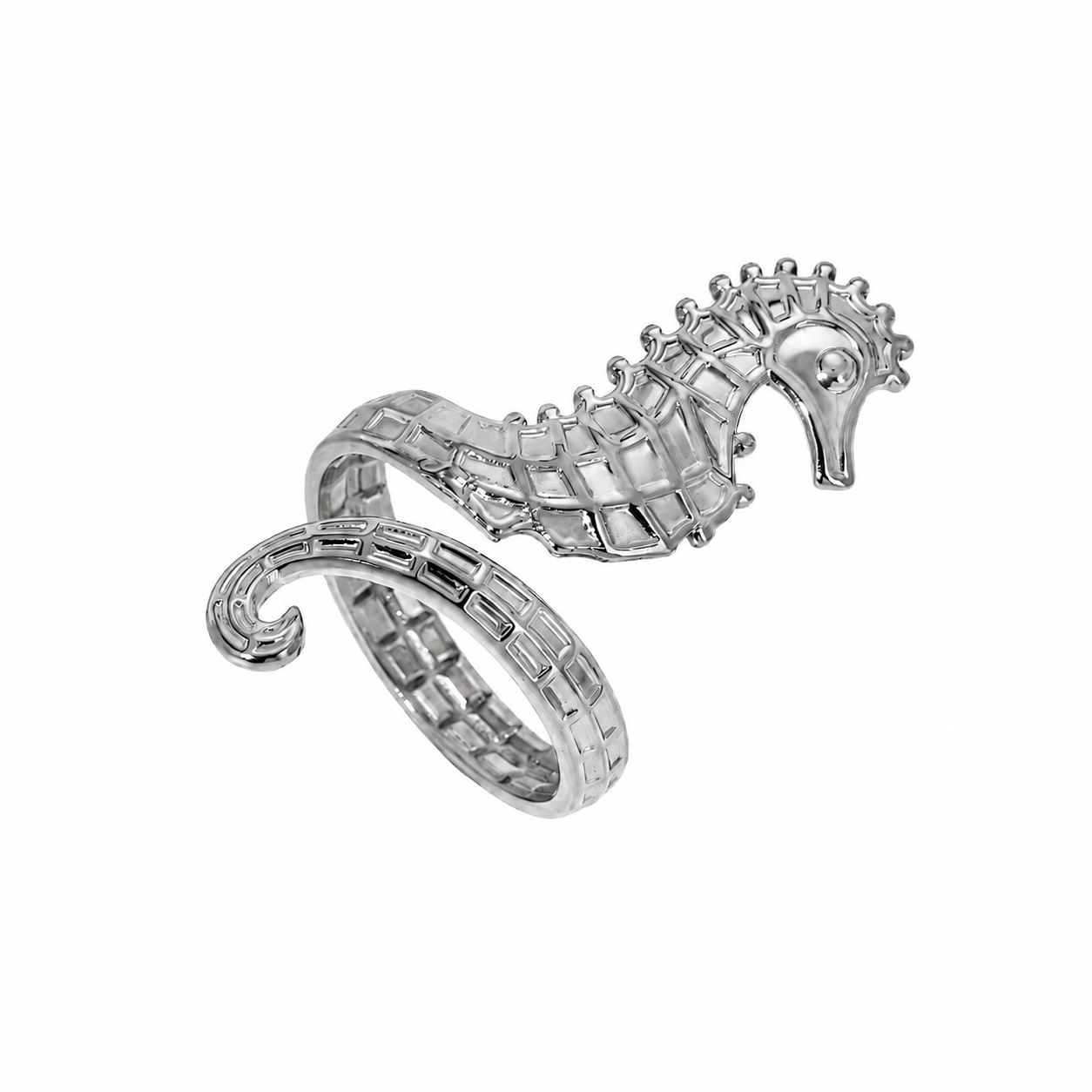 Comprar Anillo Ajustable Seahorse Plata en Joyería Chabacano