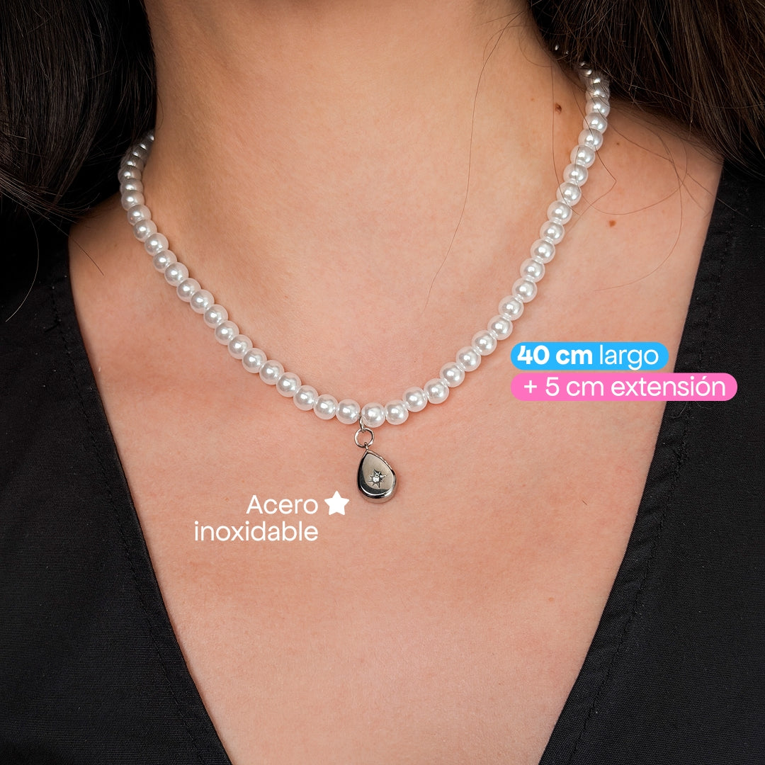 Comprar Collar Pearl Stella Plata en Joyería Chabacano