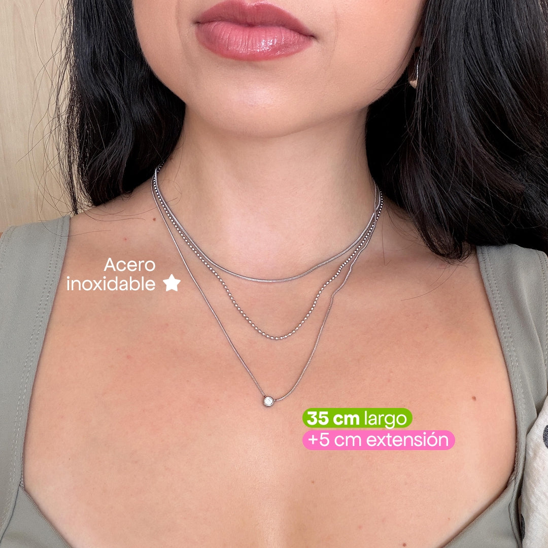 Comprar Collar Sonya Plata en Joyería Chabacano
