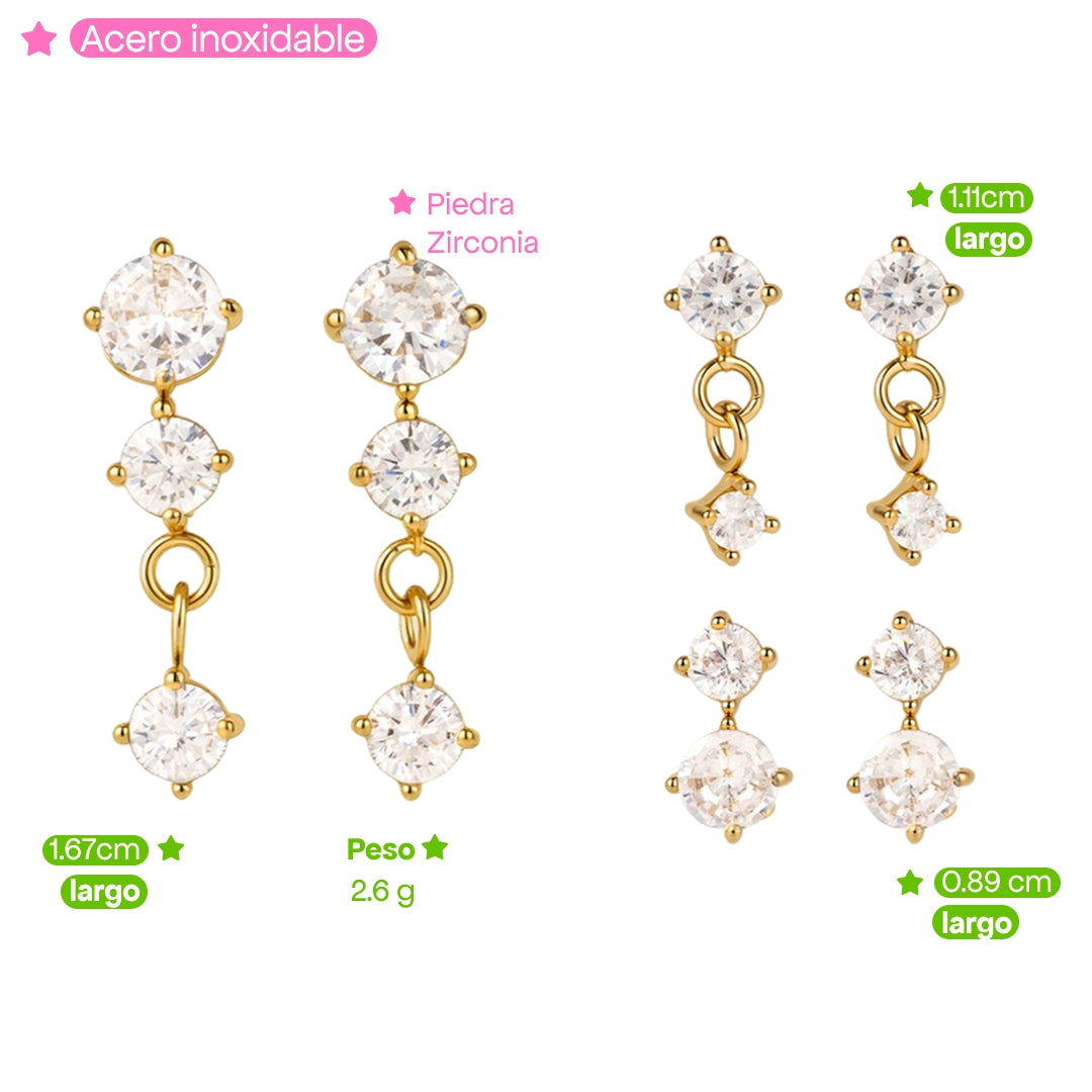 Comprar Set Aretes Sabine en Joyería Chabacano