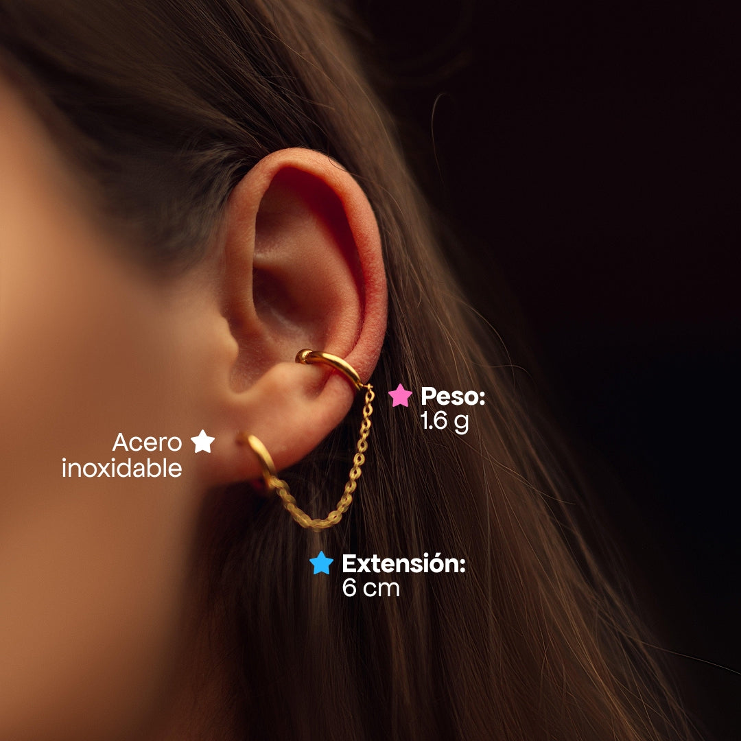 Comprar Ear Cuff con extensión en Joyería Chabacano