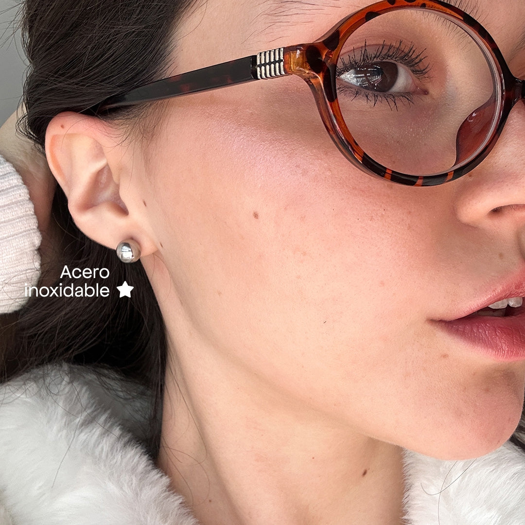 Comprar Aretes Bolita Plata en Joyería Chabacano