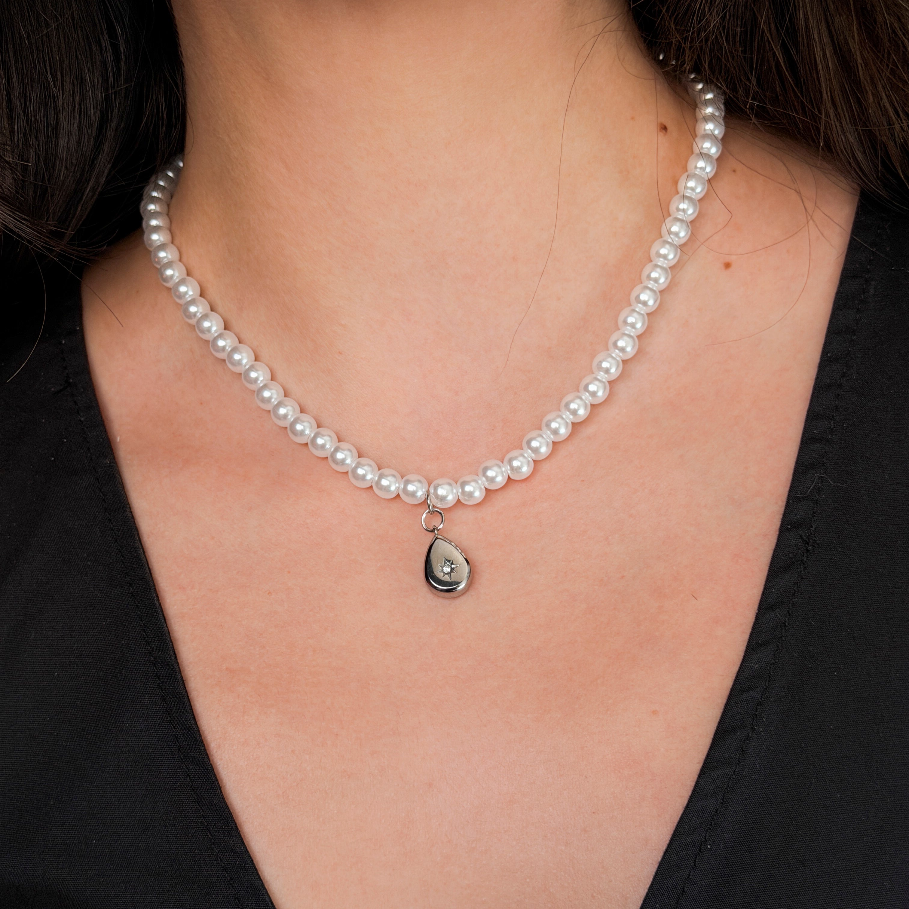 Comprar Collar Pearl Stella Plata en Joyería Chabacano