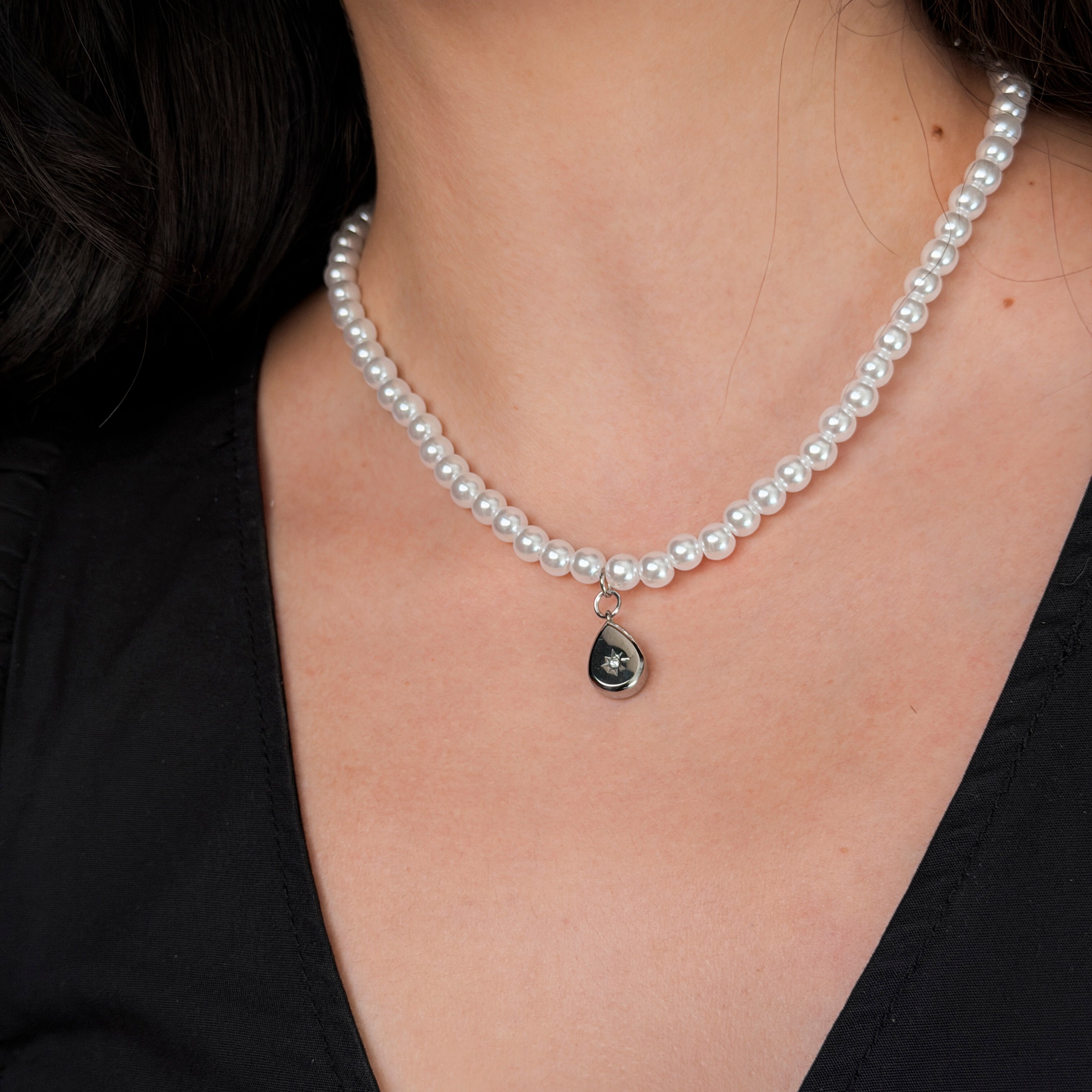 Comprar Collar Pearl Stella Plata en Joyería Chabacano