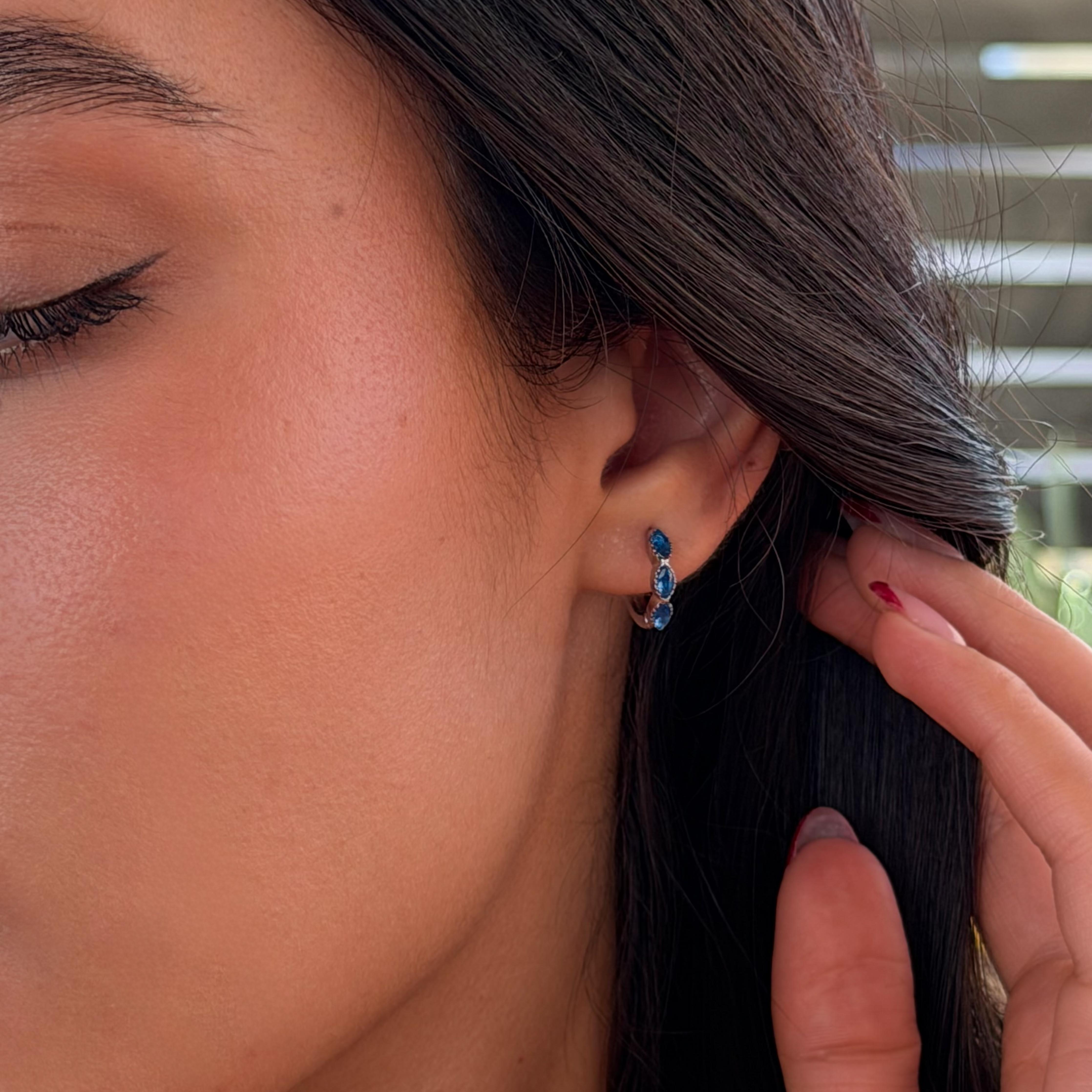 Comprar Aretes Denim Plata en Joyería Chabacano