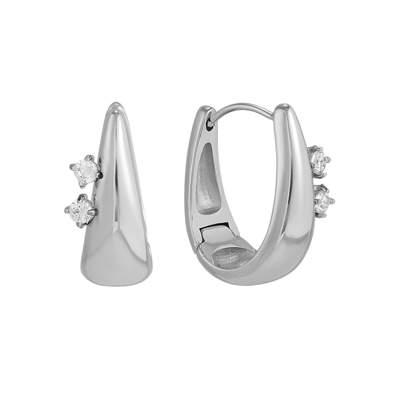 Comprar Aretes Toffee Plata + Zirconia en Joyería Chabacano
