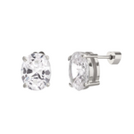 Comprar Aretes Danna Plata + Zirconia en Joyería Chabacano