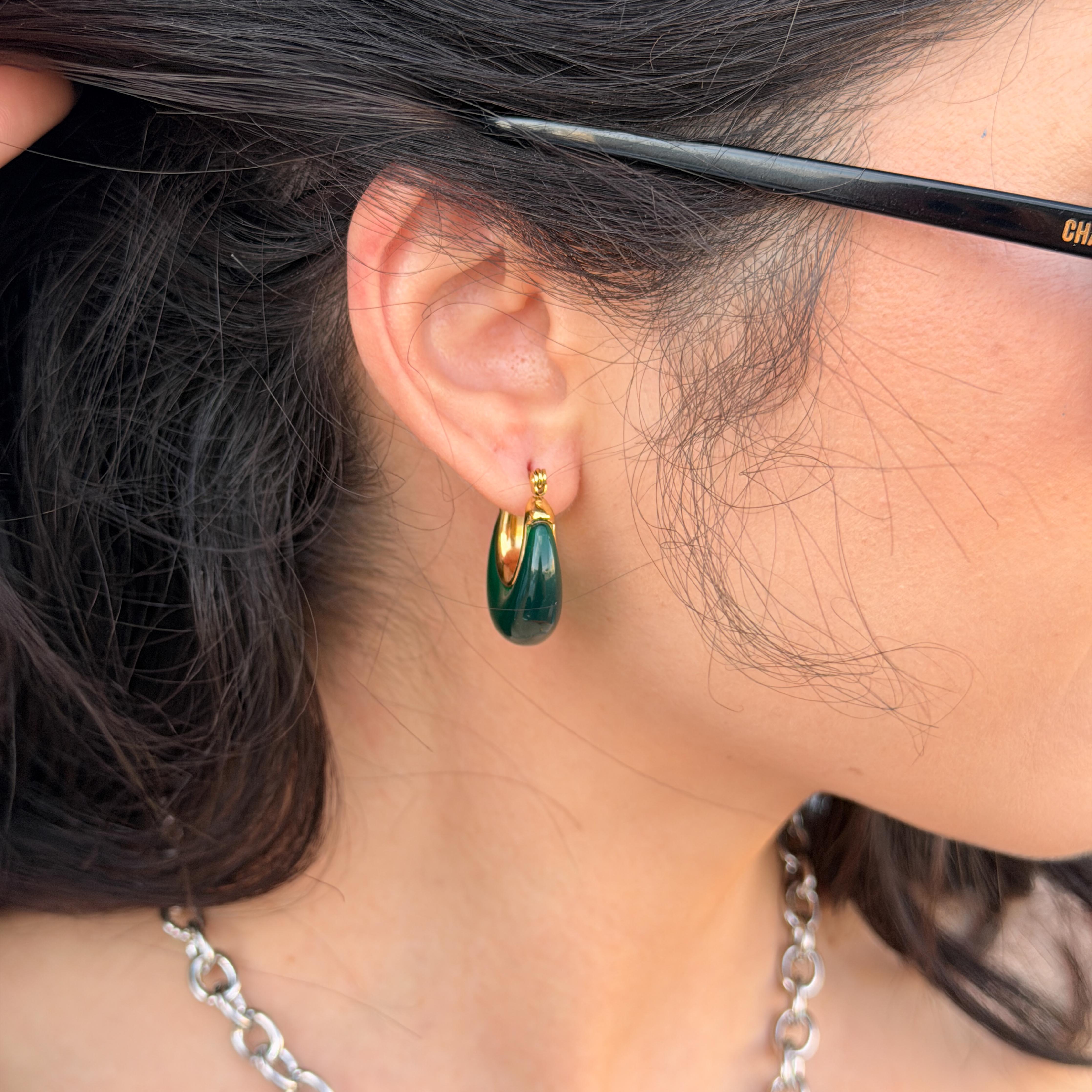 Comprar Aretes Hazel Verdes en Joyería Chabacano