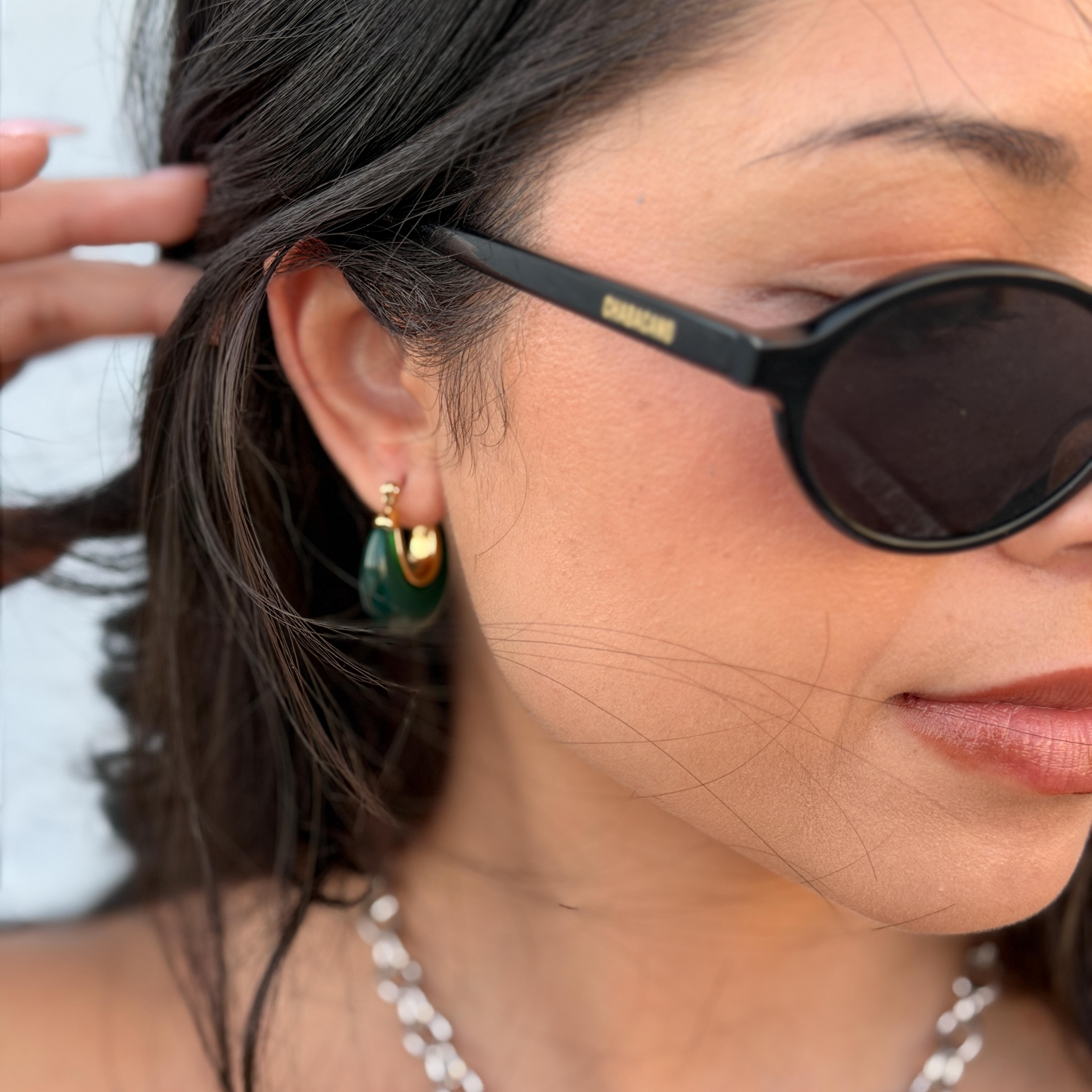 Comprar Aretes Hazel Verdes en Joyería Chabacano