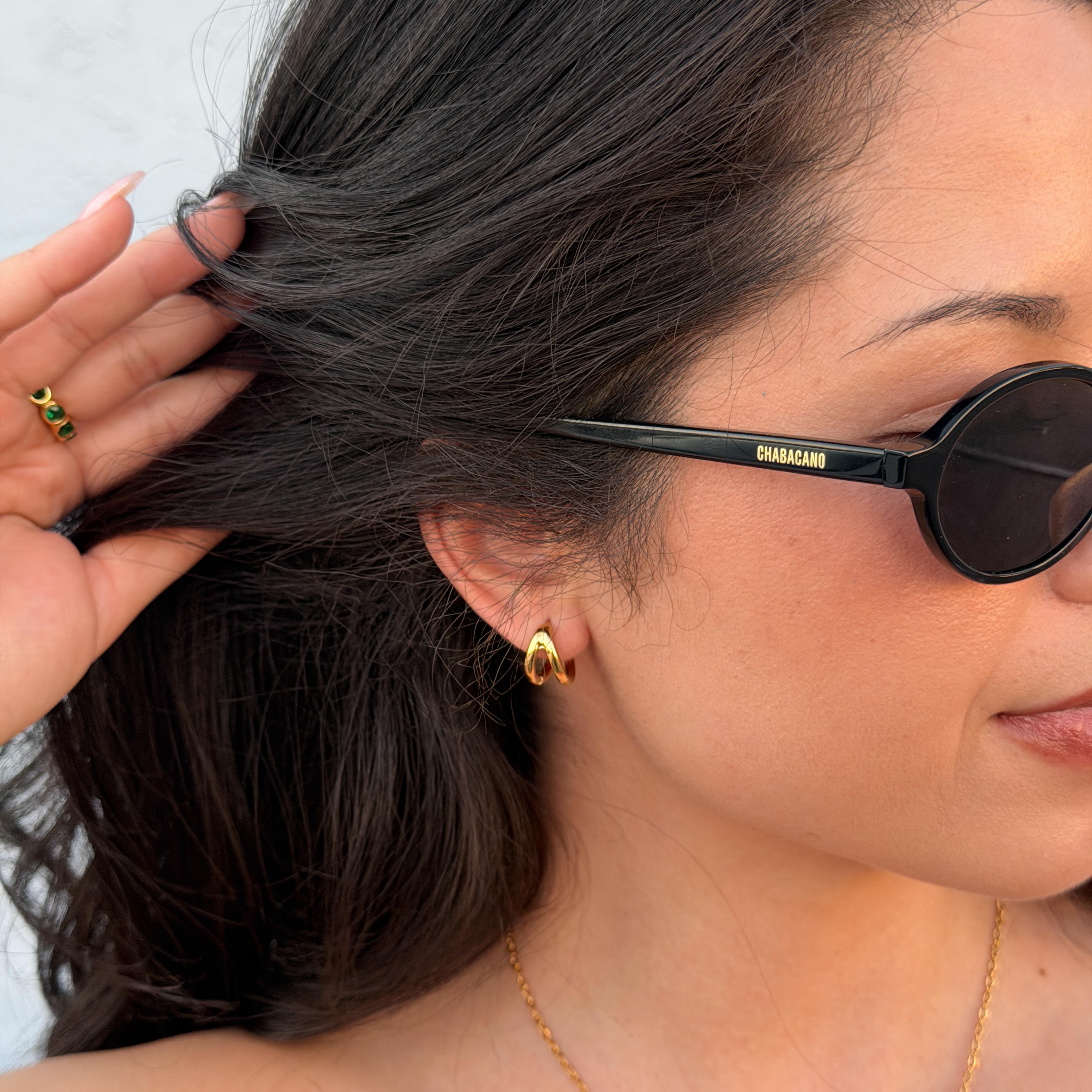 Comprar Aretes Rue Dorados en Joyería Chabacano