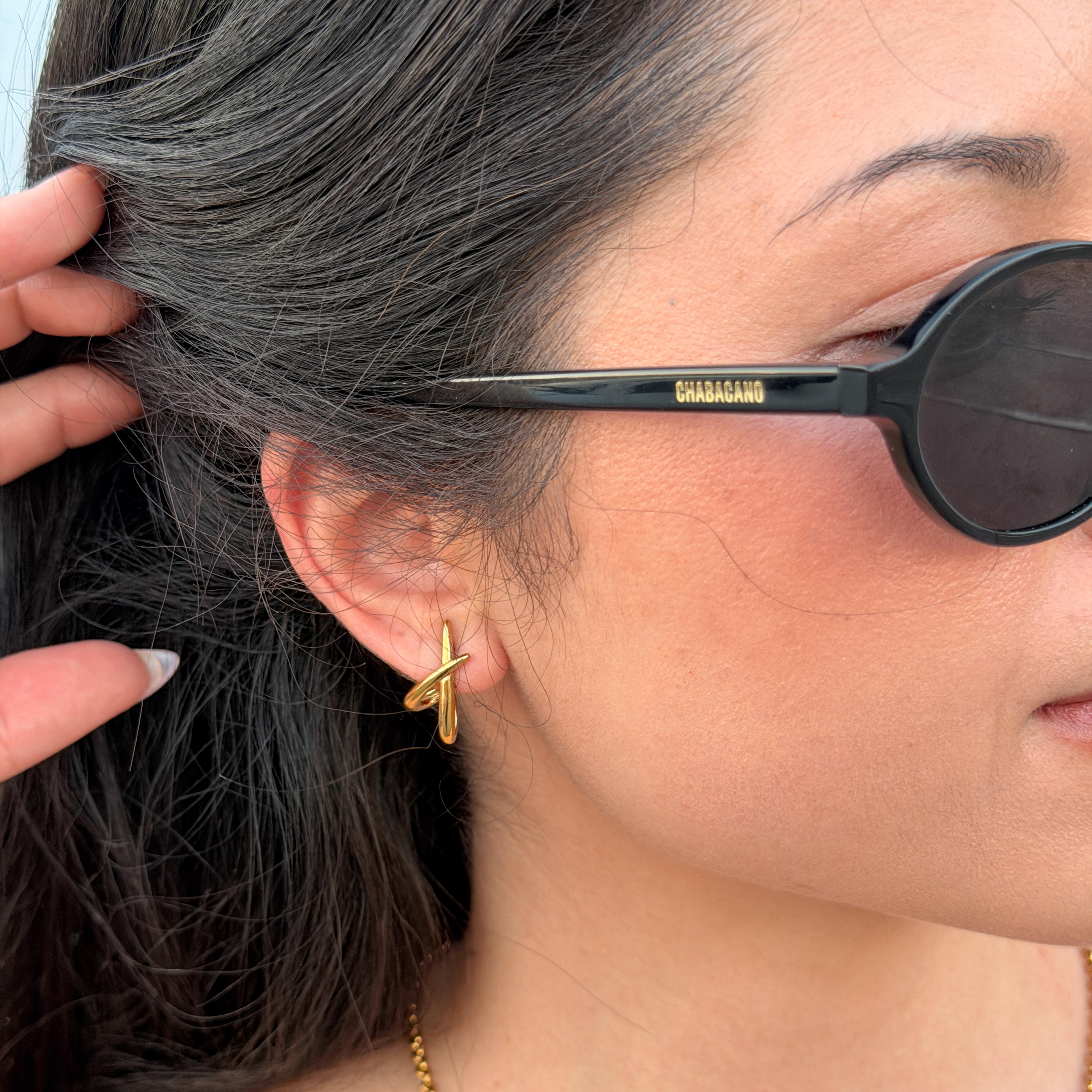 Comprar Aretes Lux Dorado en Joyería Chabacano