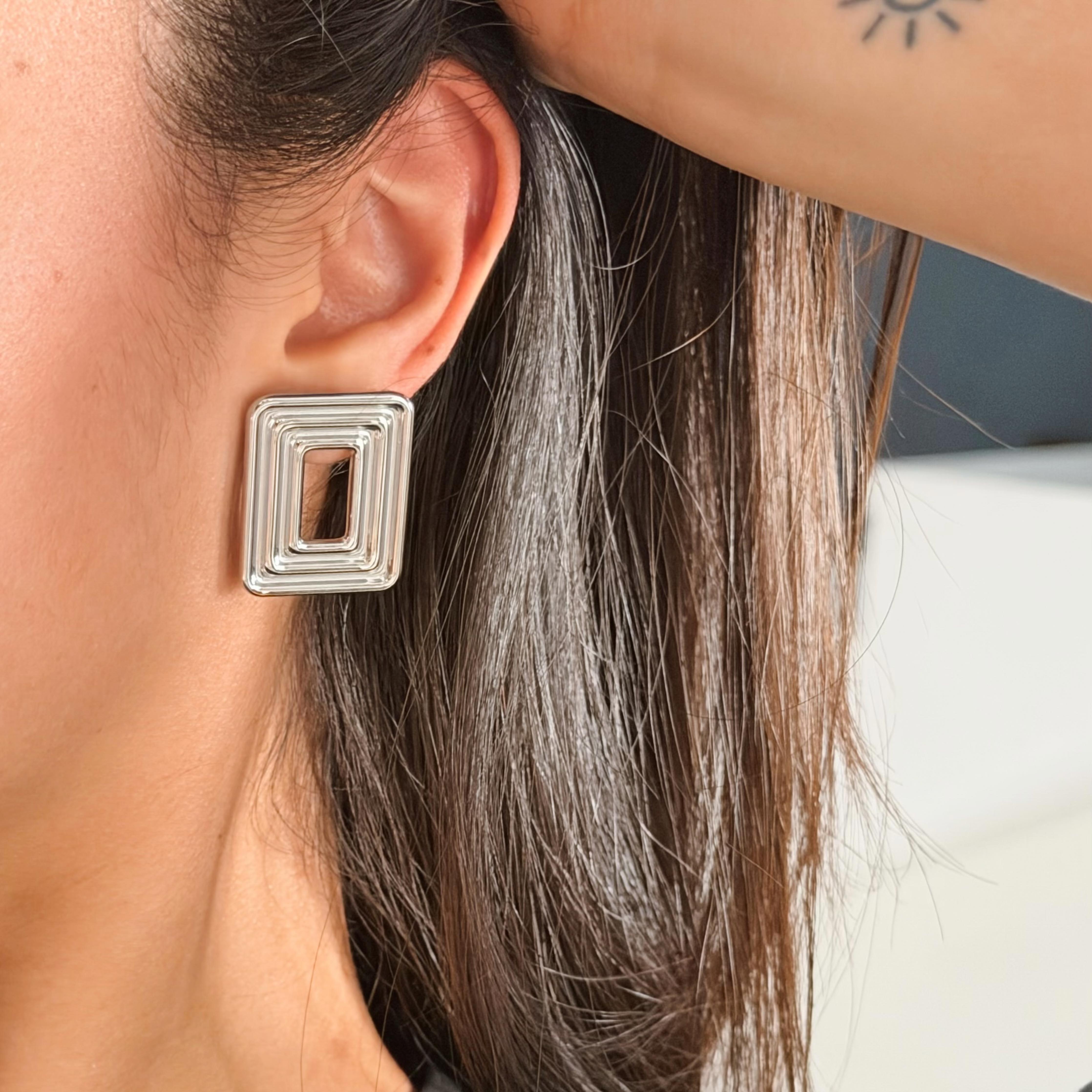 Comprar Aretes Frame Plata en Joyería Chabacano
