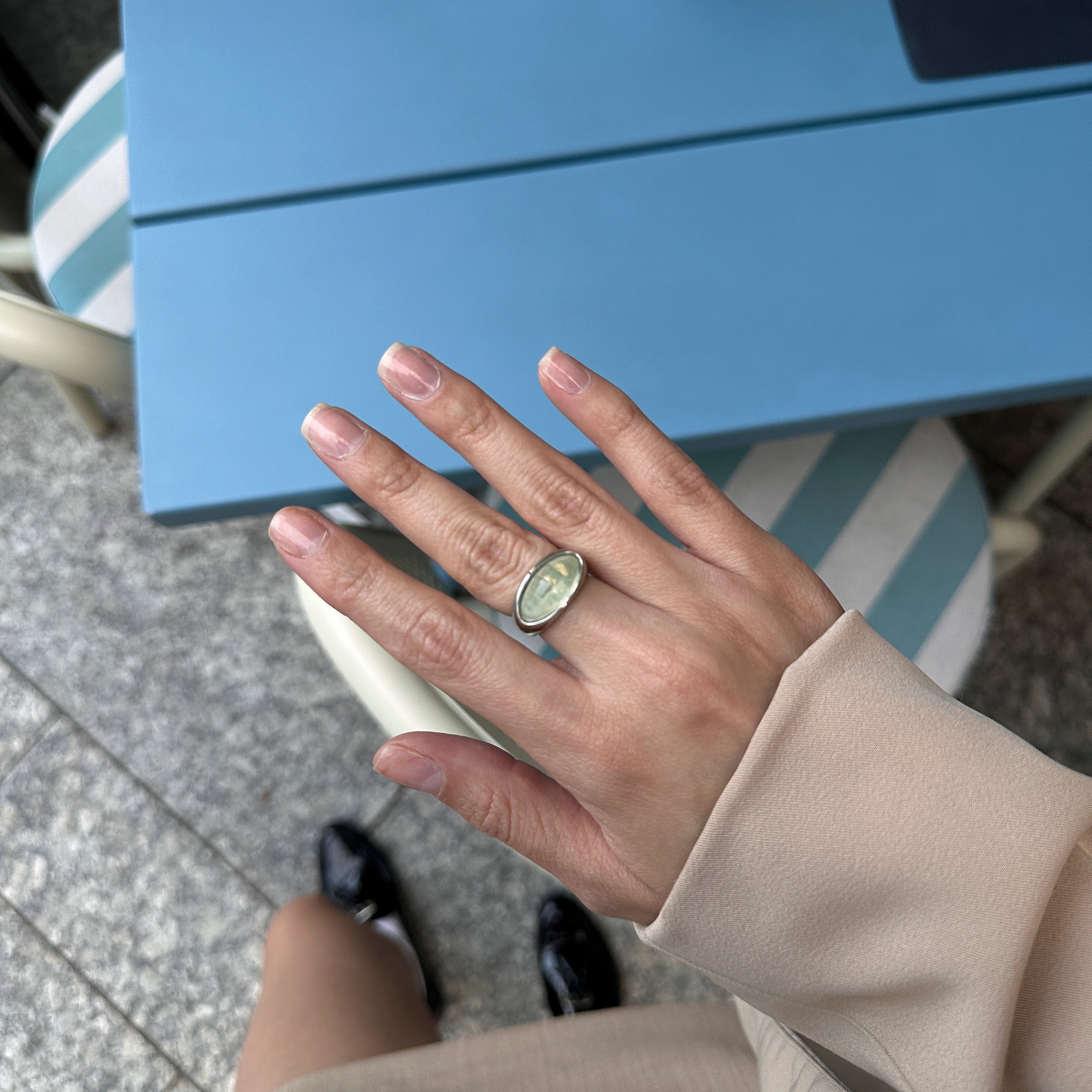 Comprar Anillo Esterlino Verde Plata en Joyería Chabacano