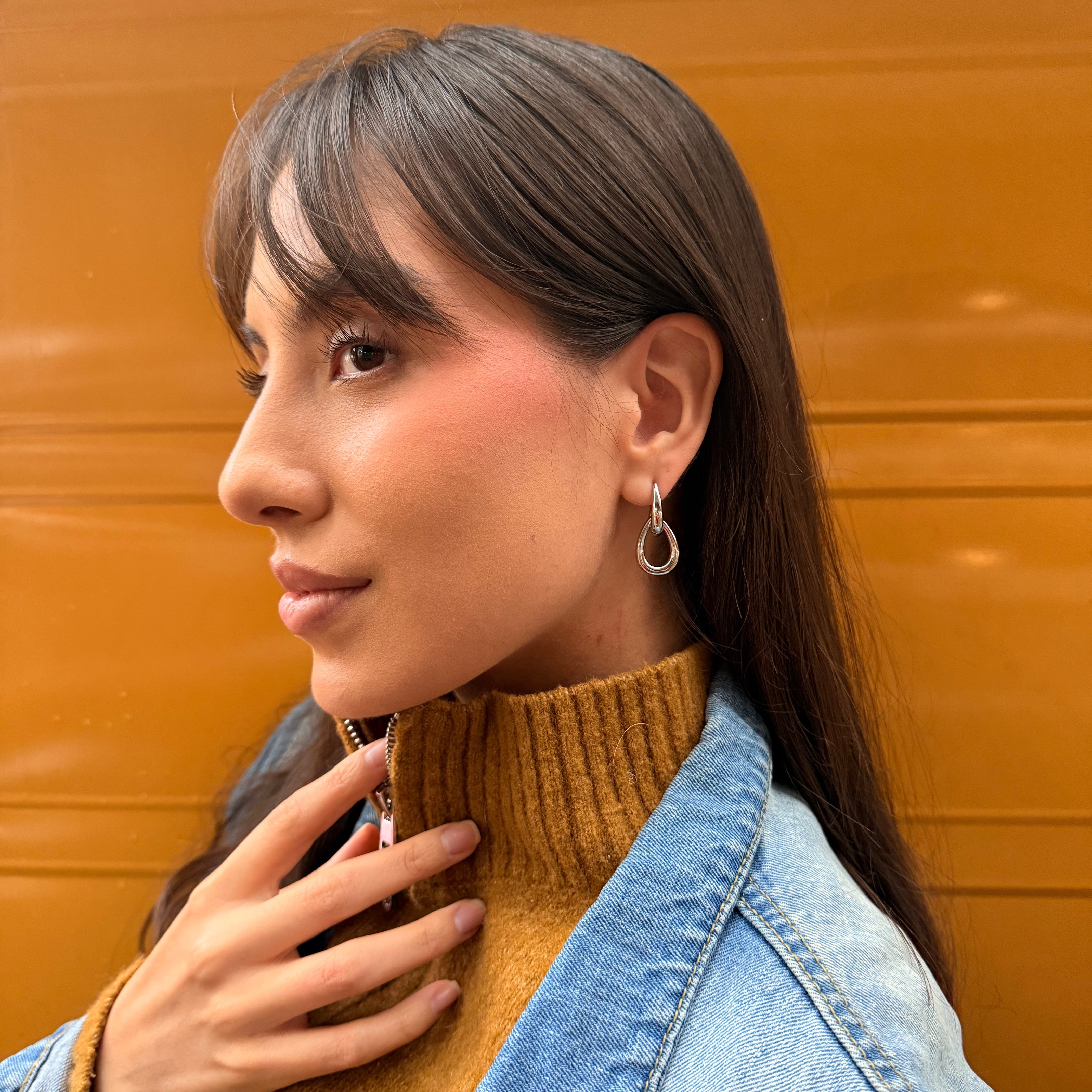 Comprar Aretes Ocre Plata en Joyería Chabacano