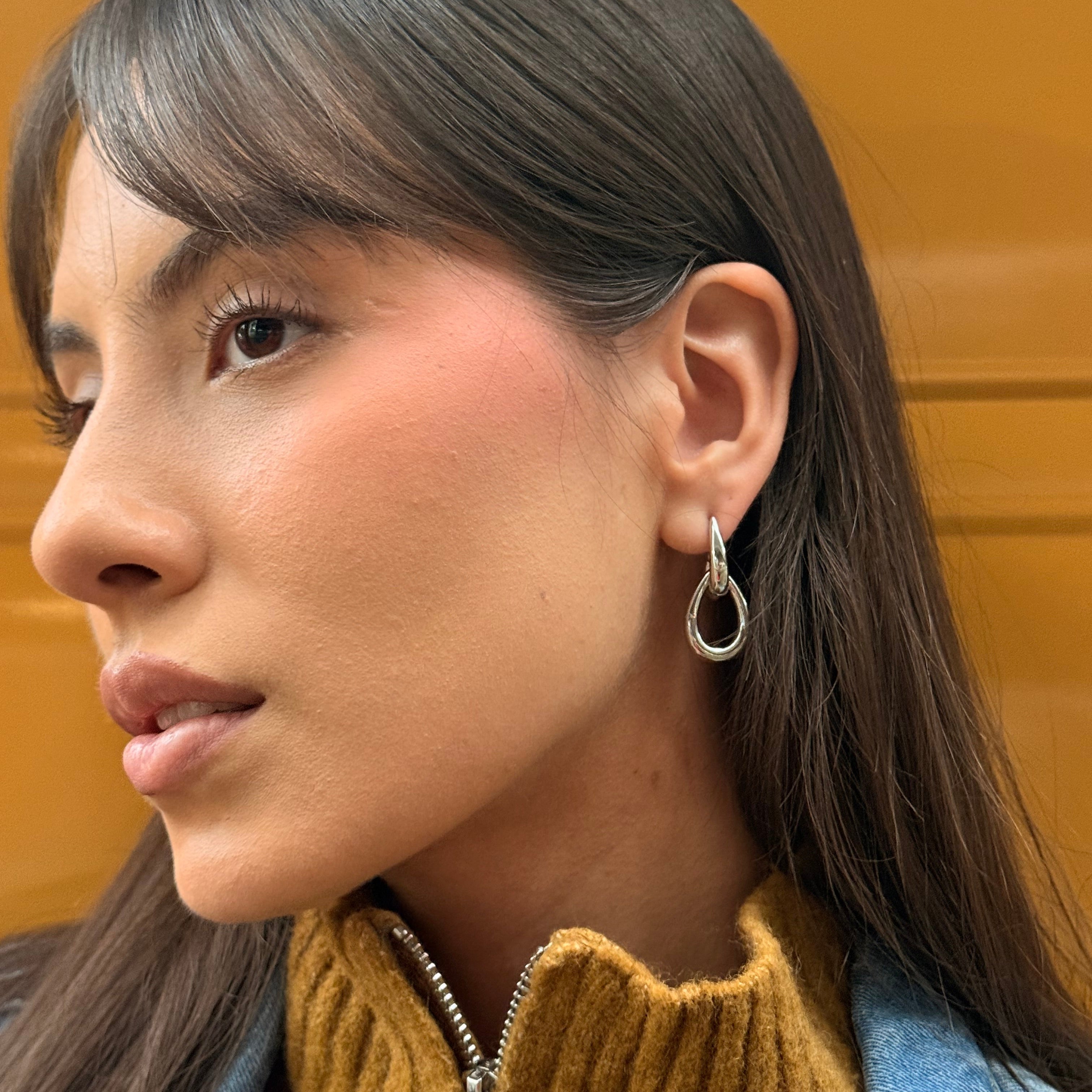Comprar Aretes Ocre Plata en Joyería Chabacano