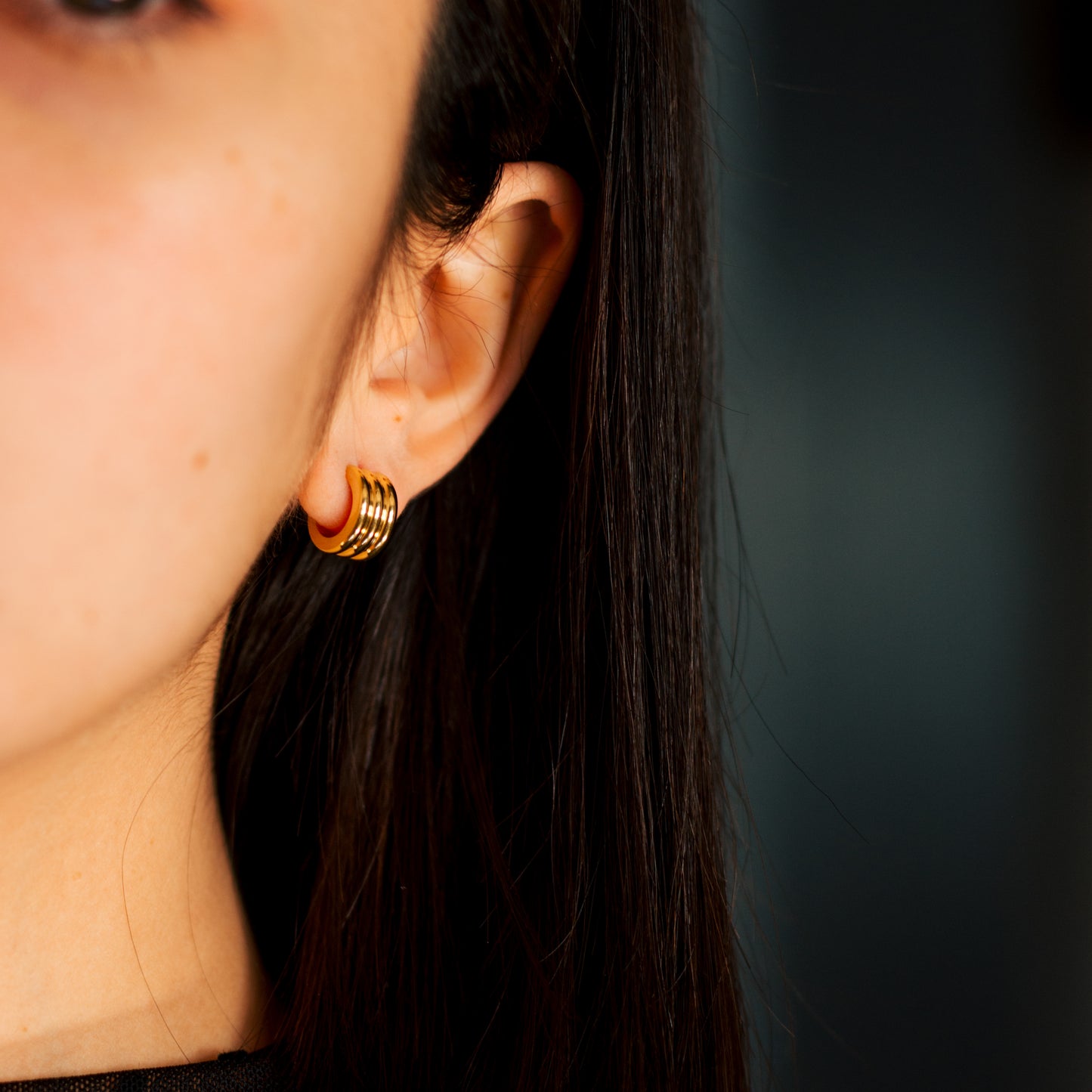 Aretes Triple Gold